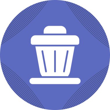 Çöp kutusu web simgesi vektör illüstrasyonu