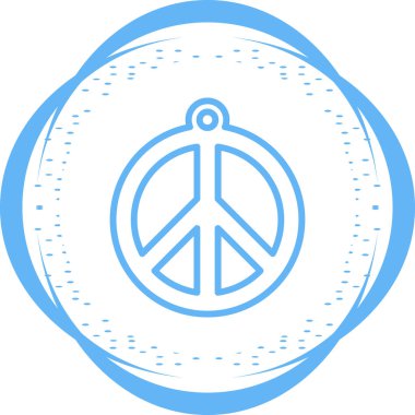 Barış sembolünün basit doğrusal çizimi