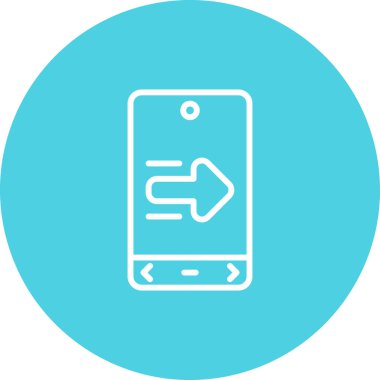 Swip Sağ Web simgesi vektör çizimi