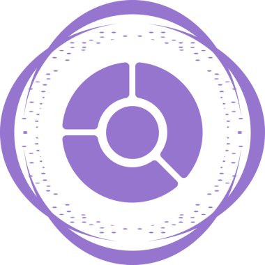 Pie Grafik simgesinin vektör illüstrasyonu 