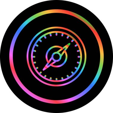 Pusula simgesini, basit vektör çizim 