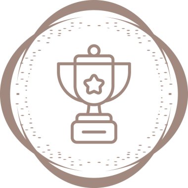 Modern Kupa ikonunun vektör illüstrasyonu        