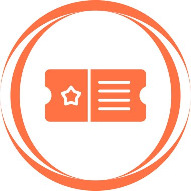 bilet ikonu vektör illüstrasyonu