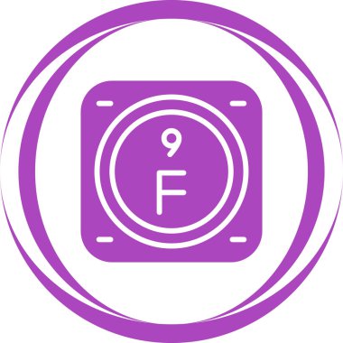 Kimyasal elementin ağ basit illüstrasyonu