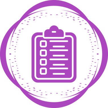 Belge simgesinin vektör illüstrasyonu. Pano       