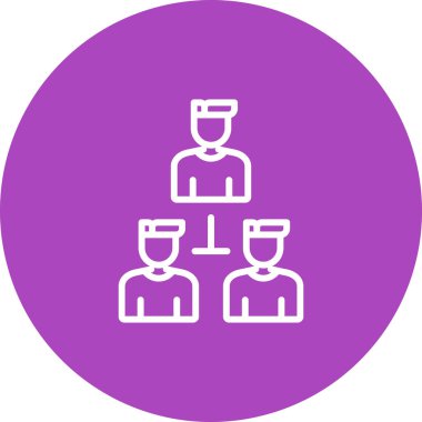 organizasyon web simgesi vektör illüstrasyonu