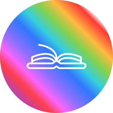 Kitap simgesinin vektör illüstrasyonu