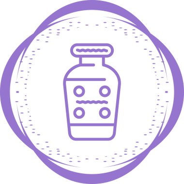 Web tasarımı için tasarlanmış bir şişe vektör simgesinin grafiksel tasviri.