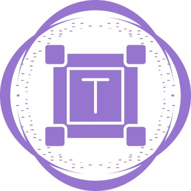 Yazı Tipi Tasarımı Web ikonu vektör çizimi