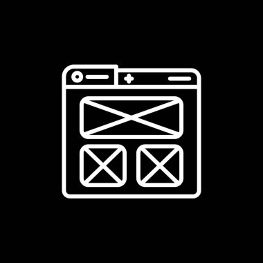 Ui Tasarım simgesi, web sitesi tasarımı ve vektör illüstrasyonu