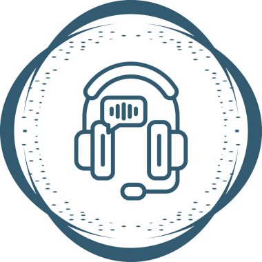 Mesajlı kulaklığın temel doğrusal resmi, Yardım Hattı