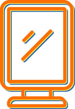 Vektör illüstrasyon Bilgisayar Masaüstü simgesi