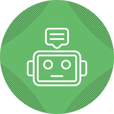 Sohbet robotu. Web simgesi vektör illüstrasyonu