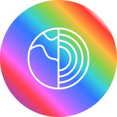 Jeoloji web simgesi vektör illüstrasyonu