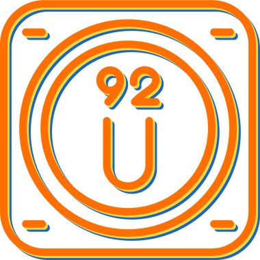 Kimyasal elementin ağ basit illüstrasyonu