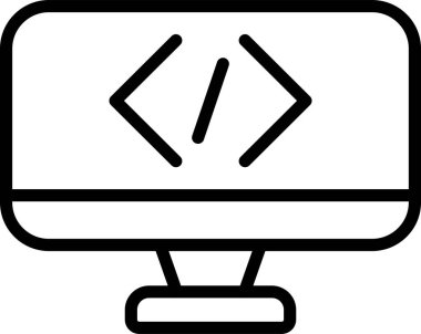 Modern Kodlama simgesinin vektör illüstrasyonu        