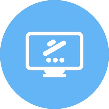 Vektör illüstrasyon Bilgisayar Masaüstü simgesi