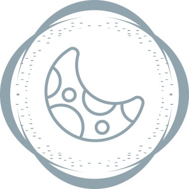 Ay ikonu vektör illüstrasyonu