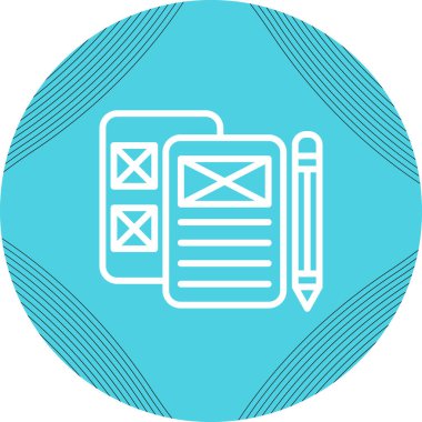 Düşük Sadakat Prototiplemesinin basit doğrusal çizimi