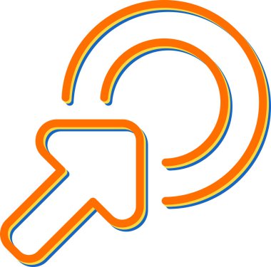 Seçilen düğmenin temel doğrusal çizimi