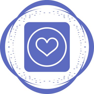 Müziğe bayılırım. Web simgesi basit illüstrasyon