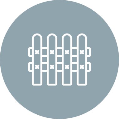 Çit. Web simgesi basit illüstrasyon