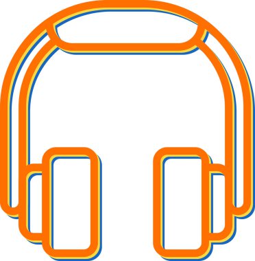 Kulaklıklar. vektör simgesi basit resimleme         