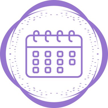 Takvim simgesi, vektör illüstrasyonu basit tasarım