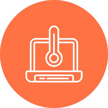 Dizüstü bilgisayar simgesi vektör çizimi