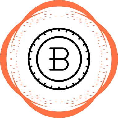 Bitcoin simgesi. düz dizayn. Kripto para birimi