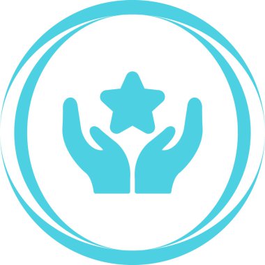 El ele tutuşan yıldız, vektör illüstrasyonu 