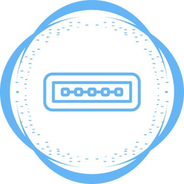 usb Web simgesi vektör illüstrasyonu