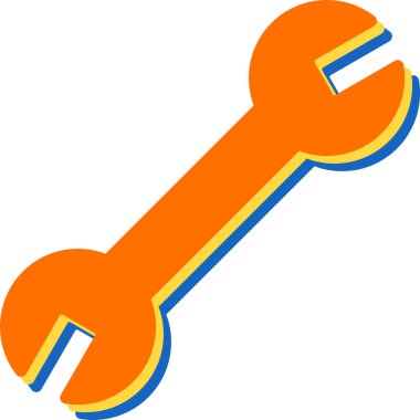 İngiliz anahtarı aracı vektör illüstrasyonu