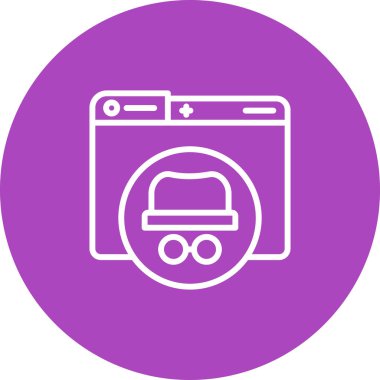 Incognito simgesi web basit illüstrasyon