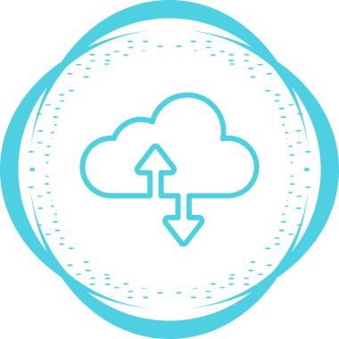 bulut web simgesi vektör illüstrasyonu