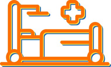 yatak ağı simgesi, basit vektör illüstrasyonu