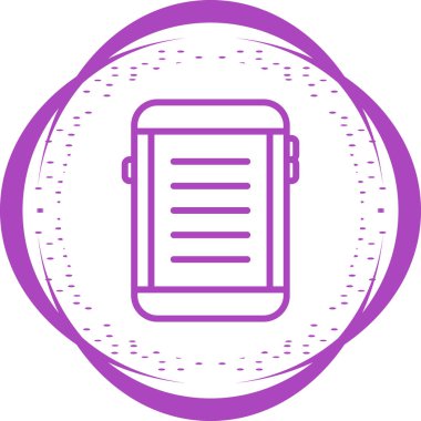 Pano simgesi, vektör illüstrasyonlu akıllı telefon