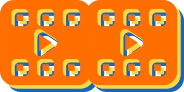 film simgesi, vektör illüstrasyonu 