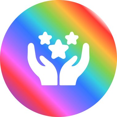 Yıldızlı ellerin temel çizgisel görüntüsü, ihtişam kavramı