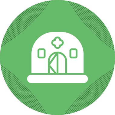 Bir bina simgesinin vektör illüstrasyonu