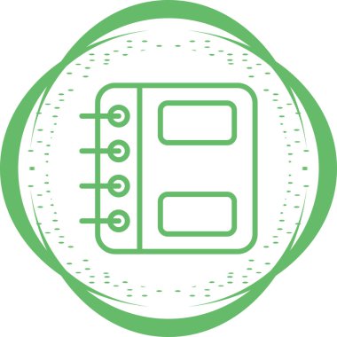 Spiral Notepad web simgesi vektör çizimi