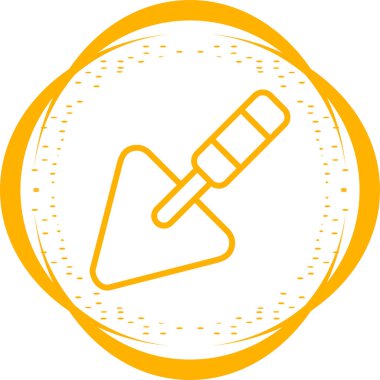 Moda Biçimli Trowel Simgesi İzole Arkaplan