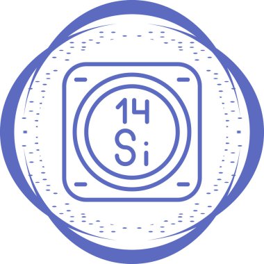 silikon kimyasal element ağ basit illüstrasyon