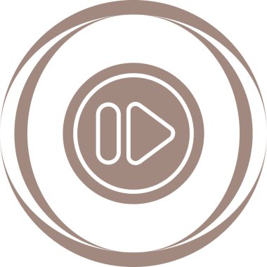 Hızlı İleri Düğmesi modern simgesinin vektör illüstrasyonu     