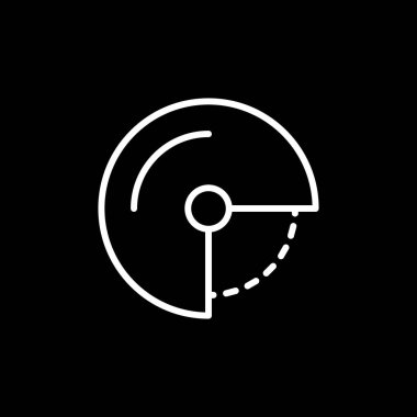 Açı simgesi basit düz illüstrasyon