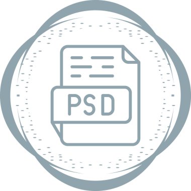 Psd File format icon, vector illustration