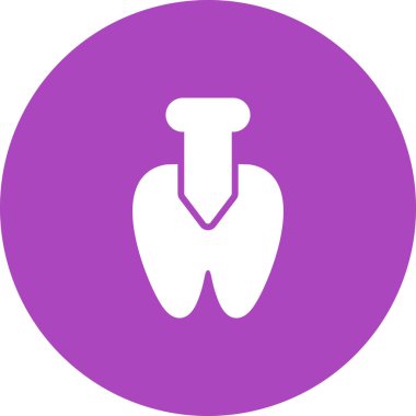 Diş matkabı simgesinin basit özet çizimi