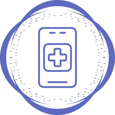 akıllı telefon orta uygulama simgesi, vektör illüstrasyonu basit tasarım