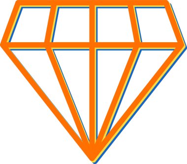 Elmas simgesi vektör illüstrasyon tasarımı