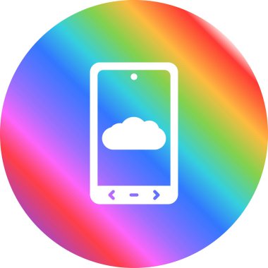 bulut web simgesi vektör illüstrasyonu